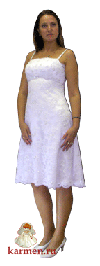 Белое платье, модель 025kk