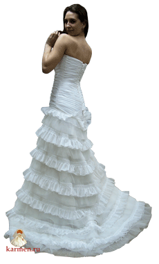 Свадебное платье, модель 110 рюшь
