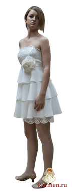 Белое платье, модель 129k