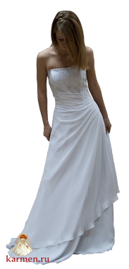 Белое платье, модель 157
