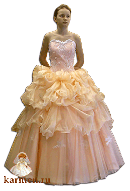 Выпускное платье, модель 085 оранж