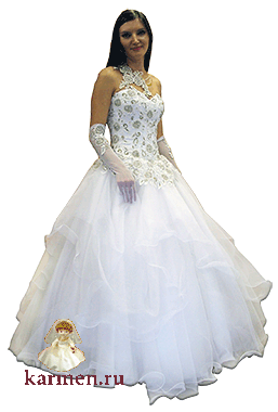 Свадебное белое платье, модель 085bg