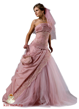 Выпускное платье, модель 106, розовое