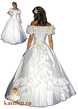 Свадебное платье, модель 030в, белое