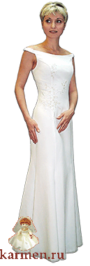 Вечернее платье, модель 213, белое