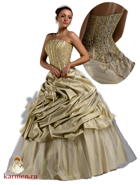Свадебное платье, модель 215/085 золотое