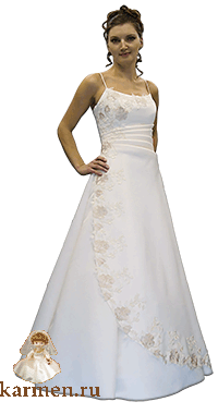 Свадебное платье, модель 22, кремовое