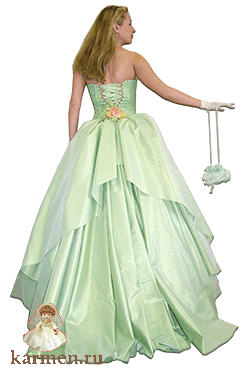 Выпускное платье, модель 202, салатовое