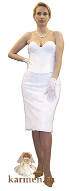 Белое платье, модель 208