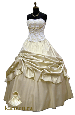 Выпускное платье, модель 215д-085, золотое