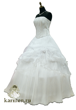 Свадебное платье, модель 215п-085а, белое