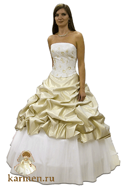Свадебное платье, модель 215б, золотое
