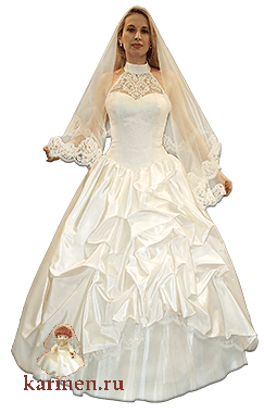 Свадебное платье, модель 085, кремовое