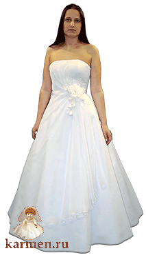 Большого размера платье, модель 237, белое