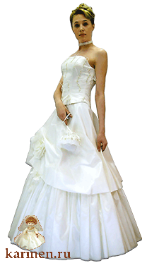 Свадебное платье, модель 215-205п, кремовое