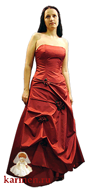 Выпускное платье, модель 215-209, бордо