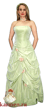 Свадебное платье, модель 215-209, салатовое