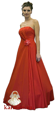 Вечернее платье, модель 037, красное