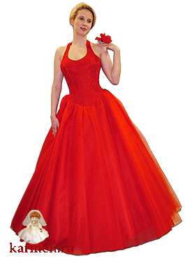 Выпускное красное платье, модель 106а