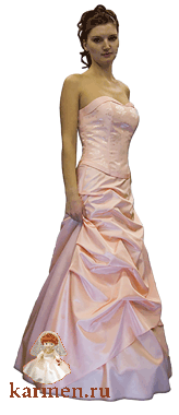 Свадебное платье, модель 215-209, персиковое