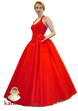 Свадебное красное платье, модель 106