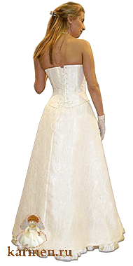 Свадебное платье, модель 215-204, кремовое