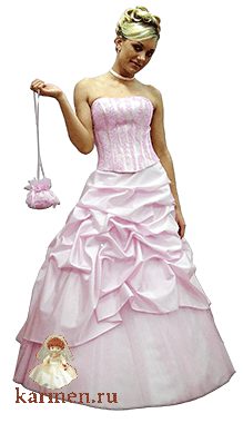 Выпускное розовое платье, модель 012-085
